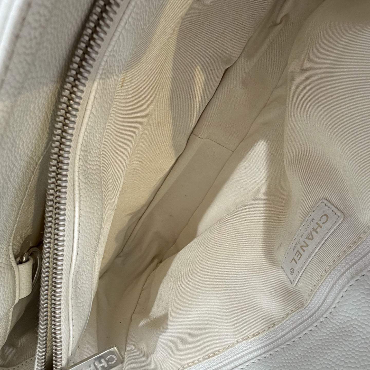 Chanel - Grand Shopping Tote (GST) - Caviar leather - White - (large)