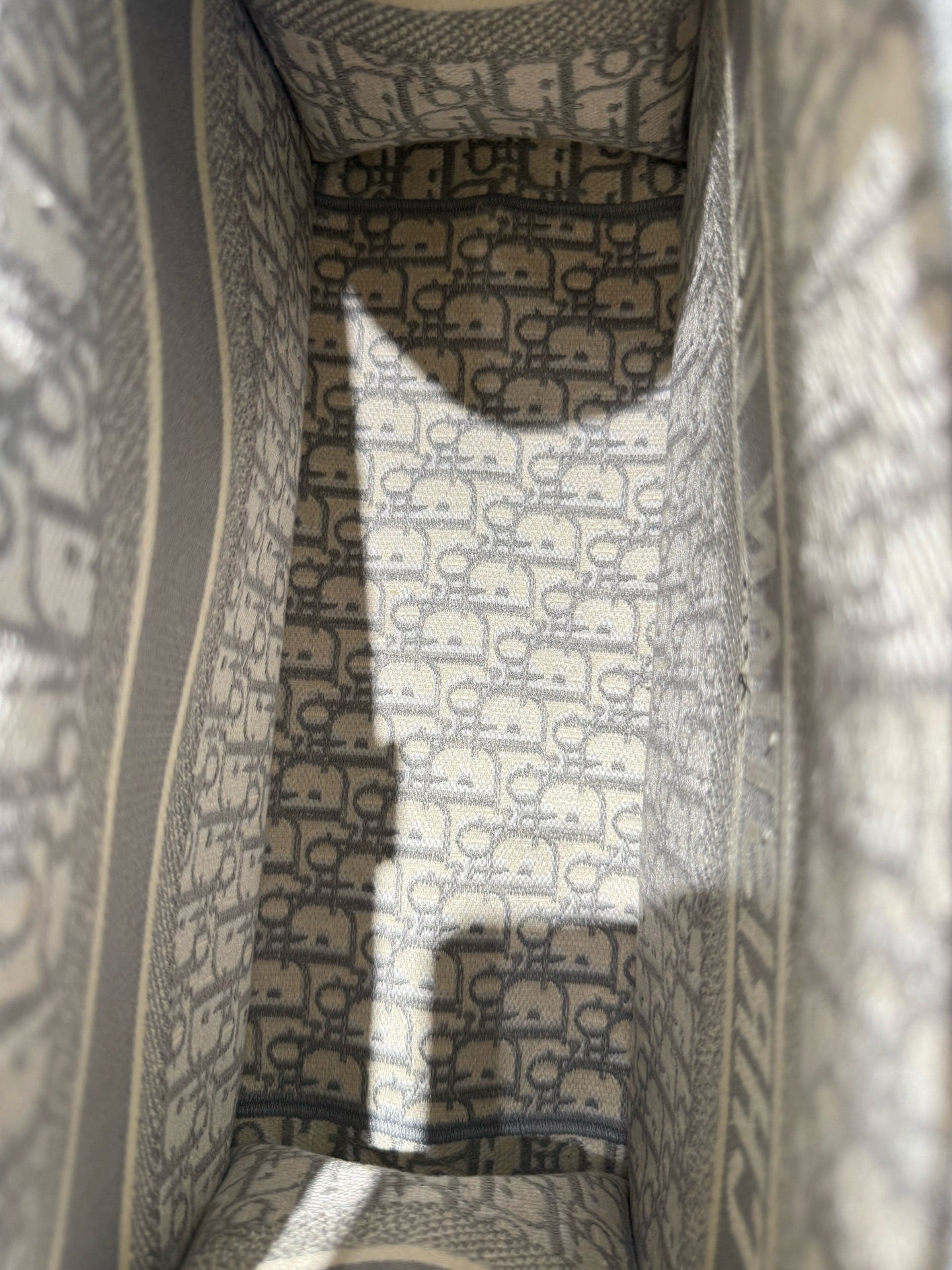 Dior - Book Tote - Embroidered canvas - Grey - (Medium)