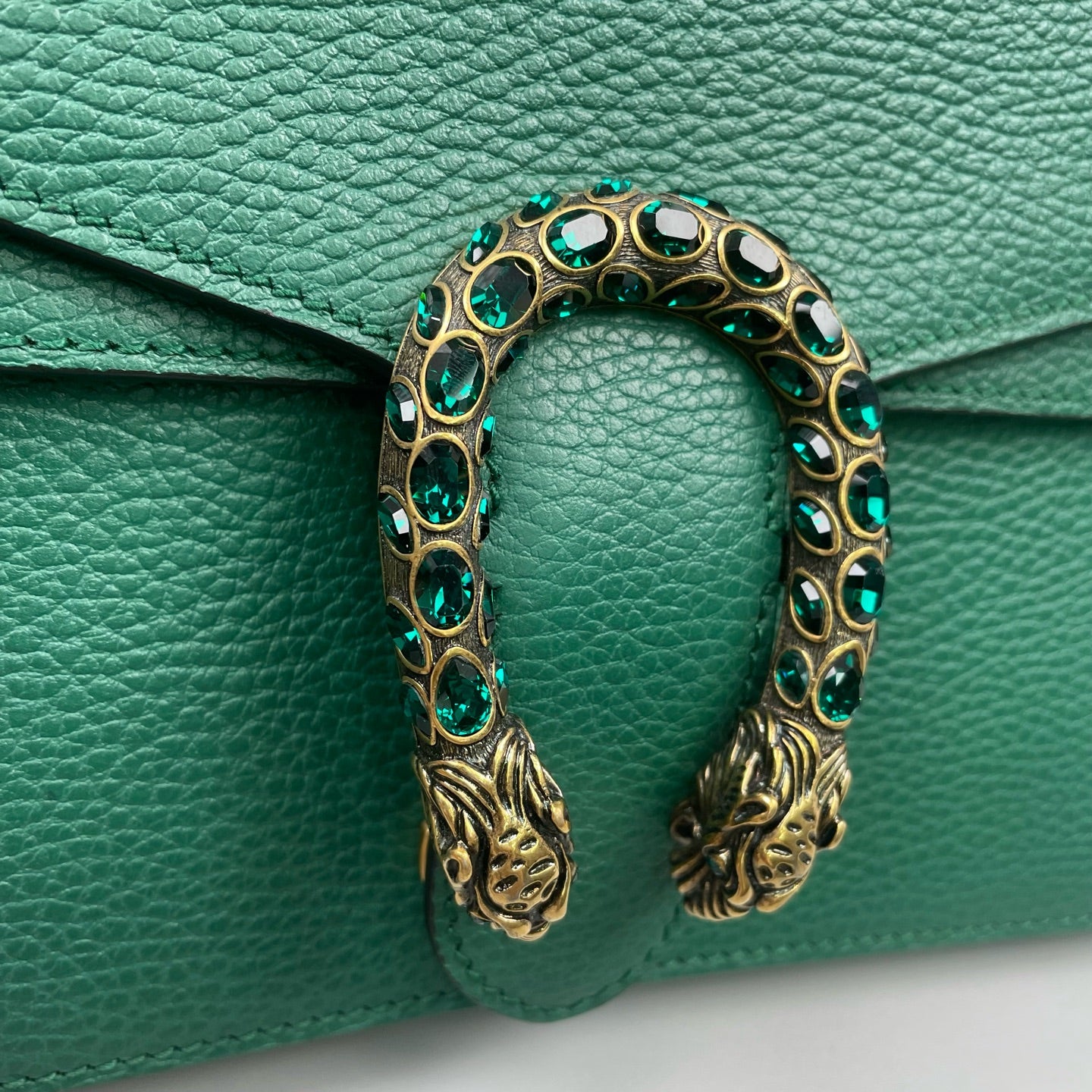 Gucci - Dionysus Shoulder Bag - Grained leather - Green - (medium)
