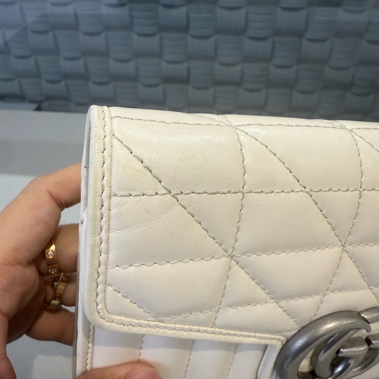 Gucci - Marmont Matelassé Leather Wallet On Chain (WOC) - Leather - White - (mini)
