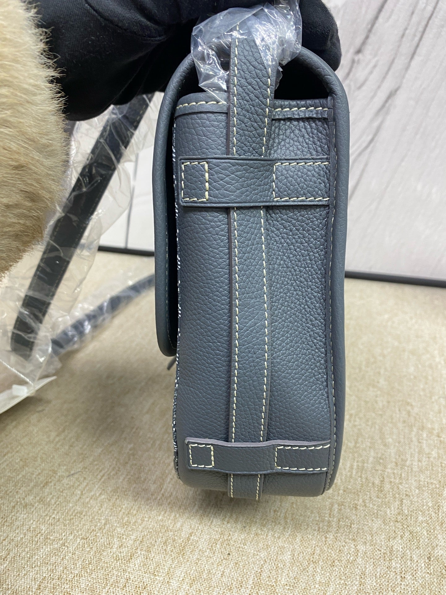 Goyard - Messenger Bag - Goyardine coated canvas with grained leather trim - Grey - (medium)