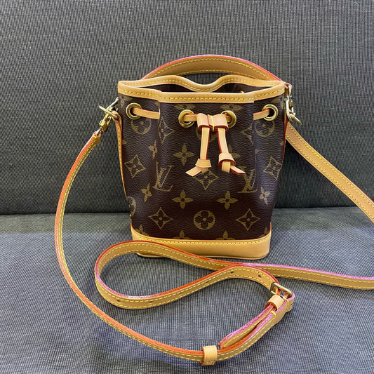 Louis Vuitton - Noe Nano - Monogram coated canvas with Vachetta leather trim - Brown - (mini)