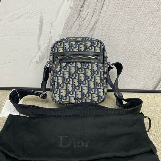 Dior - Oblique Messenger Pouch - Embroidered canvas with leather trim - Multicolour - (Small)