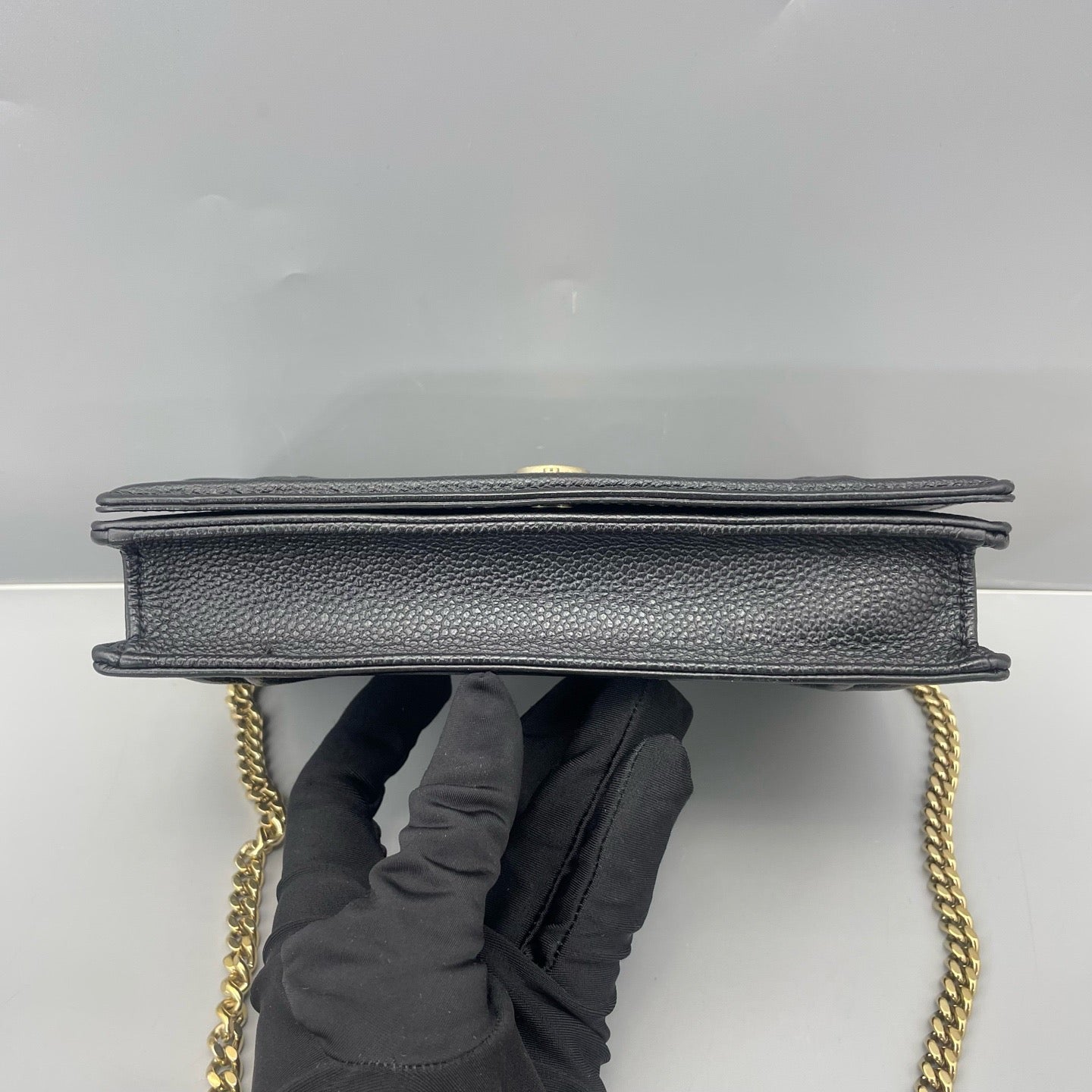 Dior - Diorama Shield WOC - Grained leather - Black - (mini)