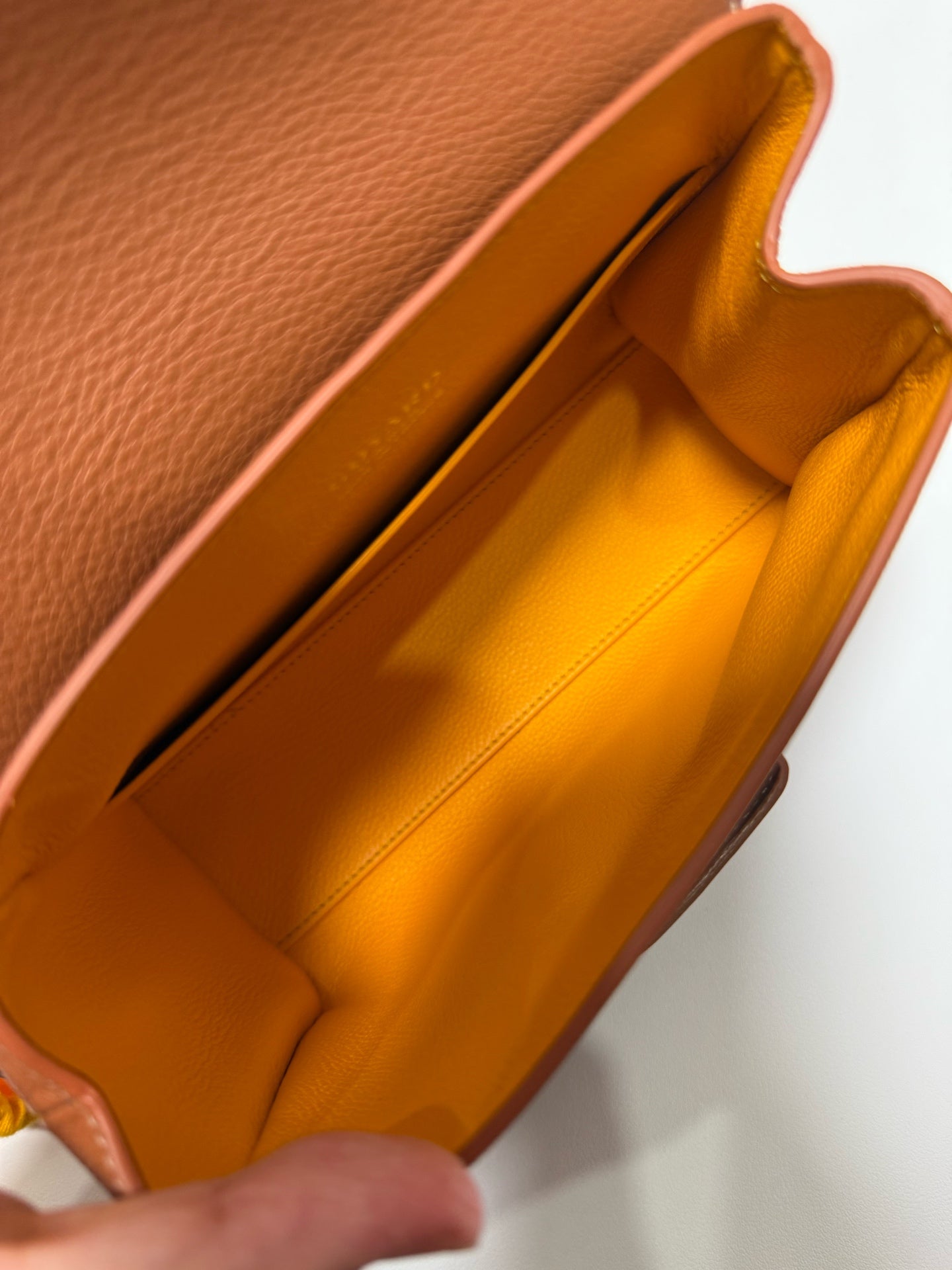 Goyard - Saïgon Mini Souple - Goyardine canvas with leather trim and wooden handle - Caramel and Brown - (mini)