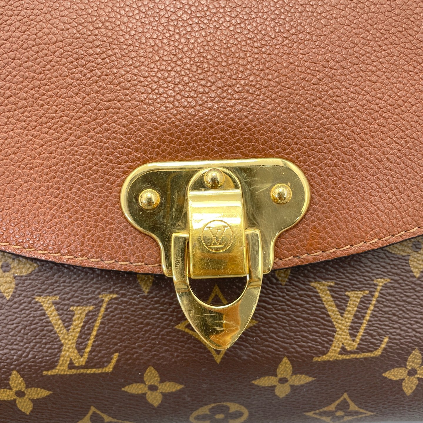 Louis Vuitton - Saint Placide - Monogram coated canvas with grained leather trim - Brown - (medium)