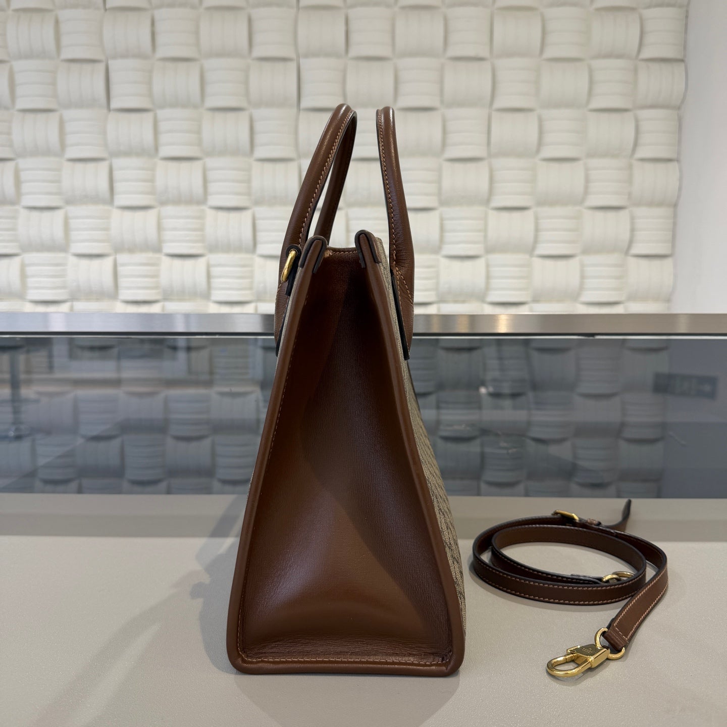 Gucci - GG Retro Tote Bag 659983 92TCG 8563 - GG Supreme canvas and Leather - Beige and Brown - (Medium)