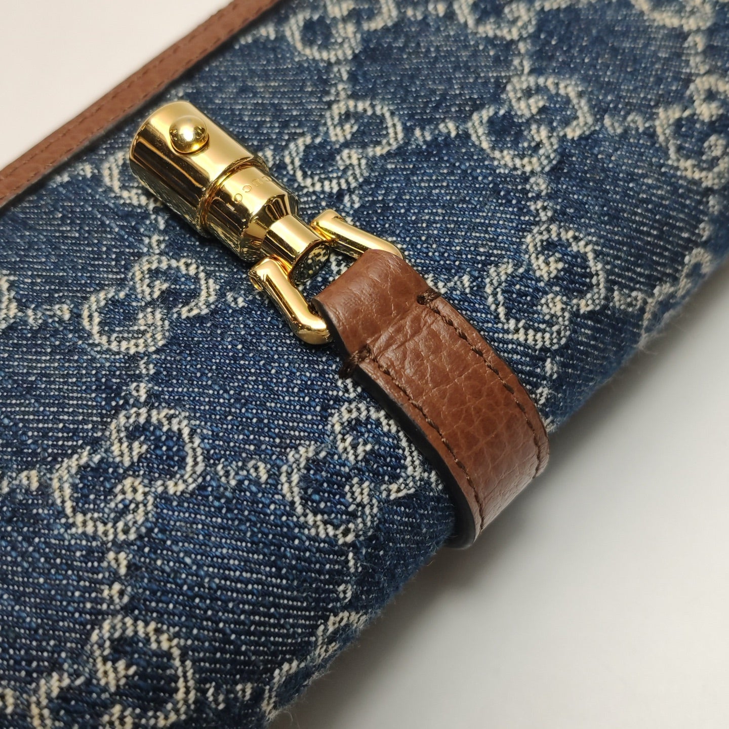 Gucci - Jackie 1961 WOC - Denim with leather trim - Blue - (mini)