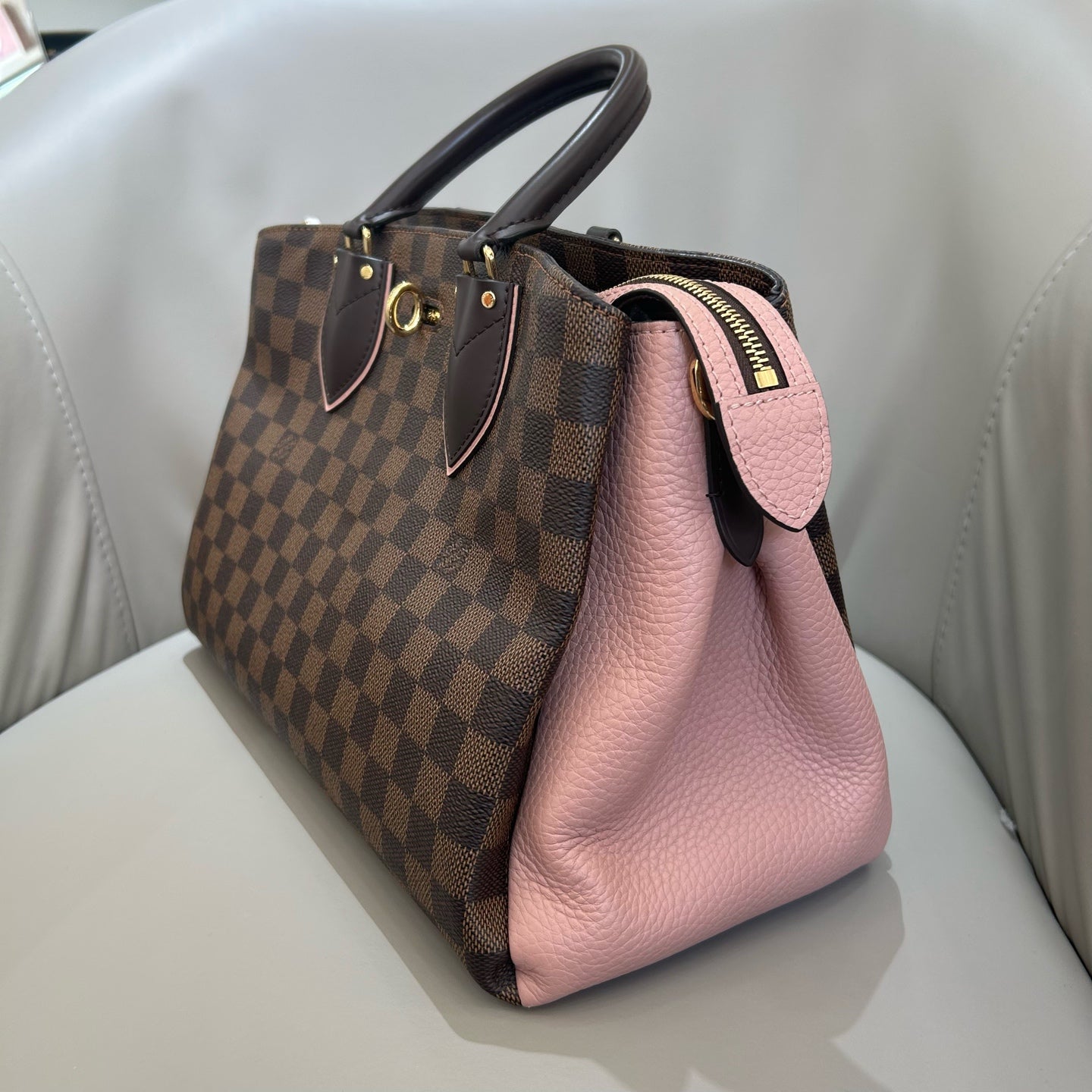 Louis Vuitton - Normandy - Damier Ebene canvas with Taurillon leather - Brown and Pink - (Medium)