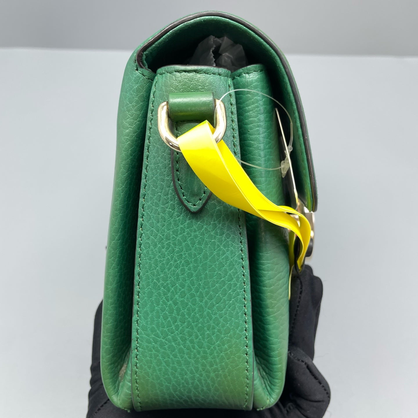 Gucci - Accordion Flap Bag (Outlet Style) - Grained leather - Green - (Small)