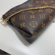 Louis Vuitton - Pochette Félicie - Monogram coated canvas with cowhide-leather trim - Brown - (mini)
