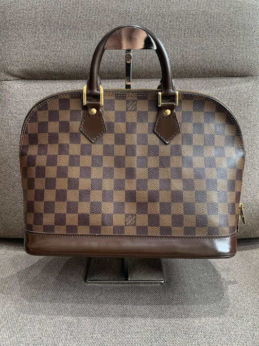 Louis Vuitton - Alma PM - Damier Ebene coated canvas with smooth leather trim - Brown - (Medium)