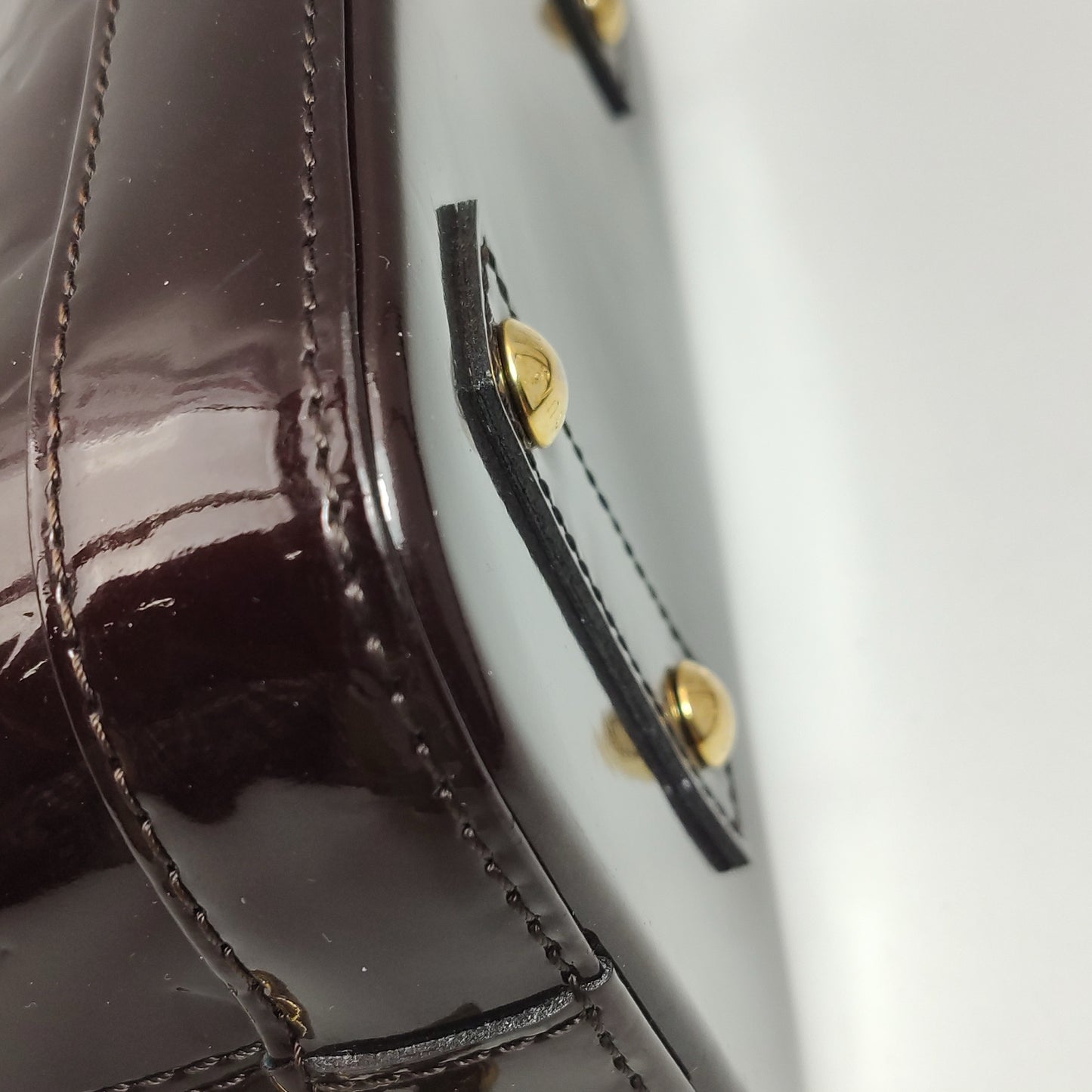 Louis Vuitton - Alma BB - Patent leather - Burgundy - (mini)