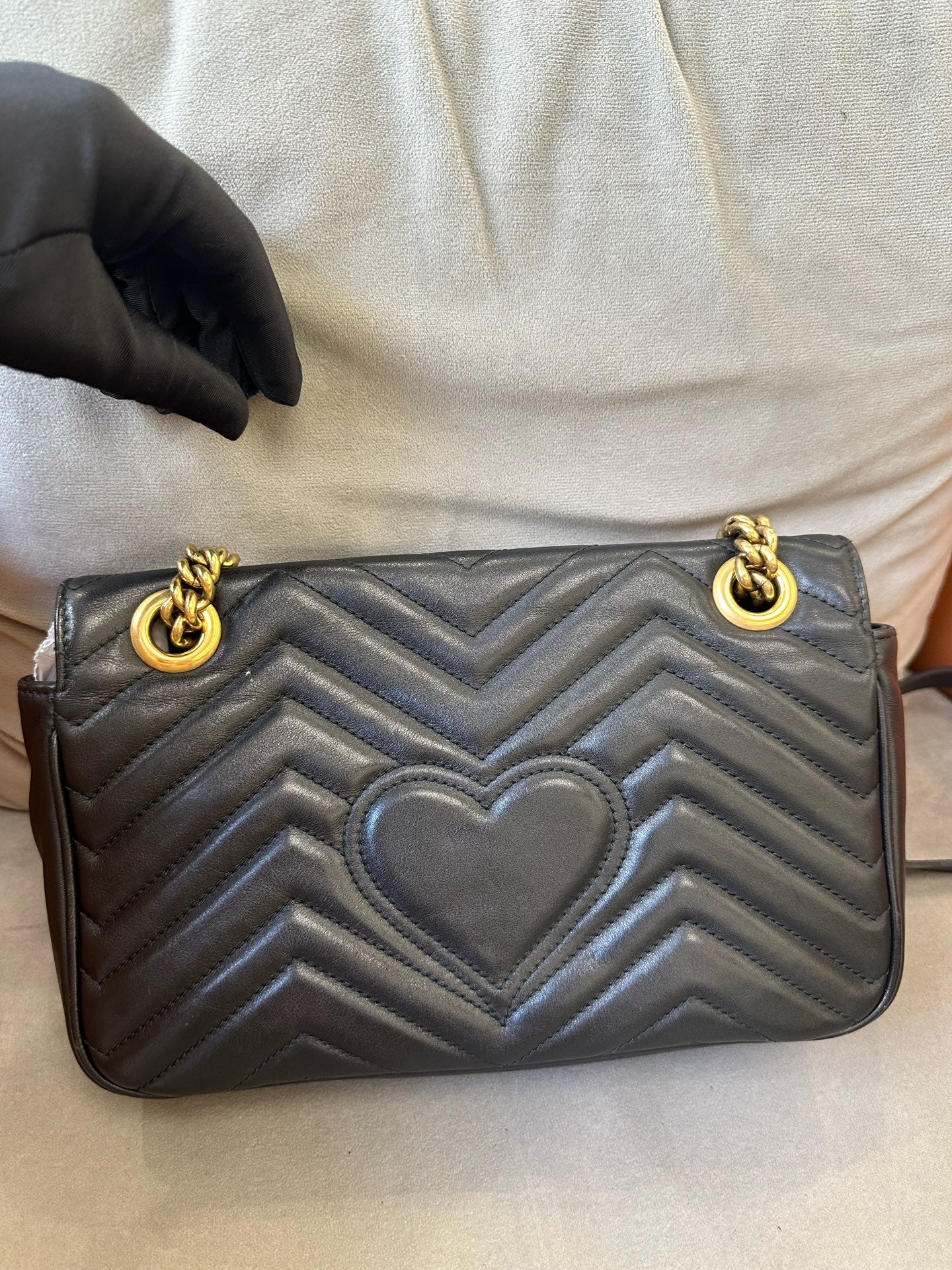 Gucci - GG Marmont Matelassé Shoulder Bag 26 - Leather - Black - (Medium)
