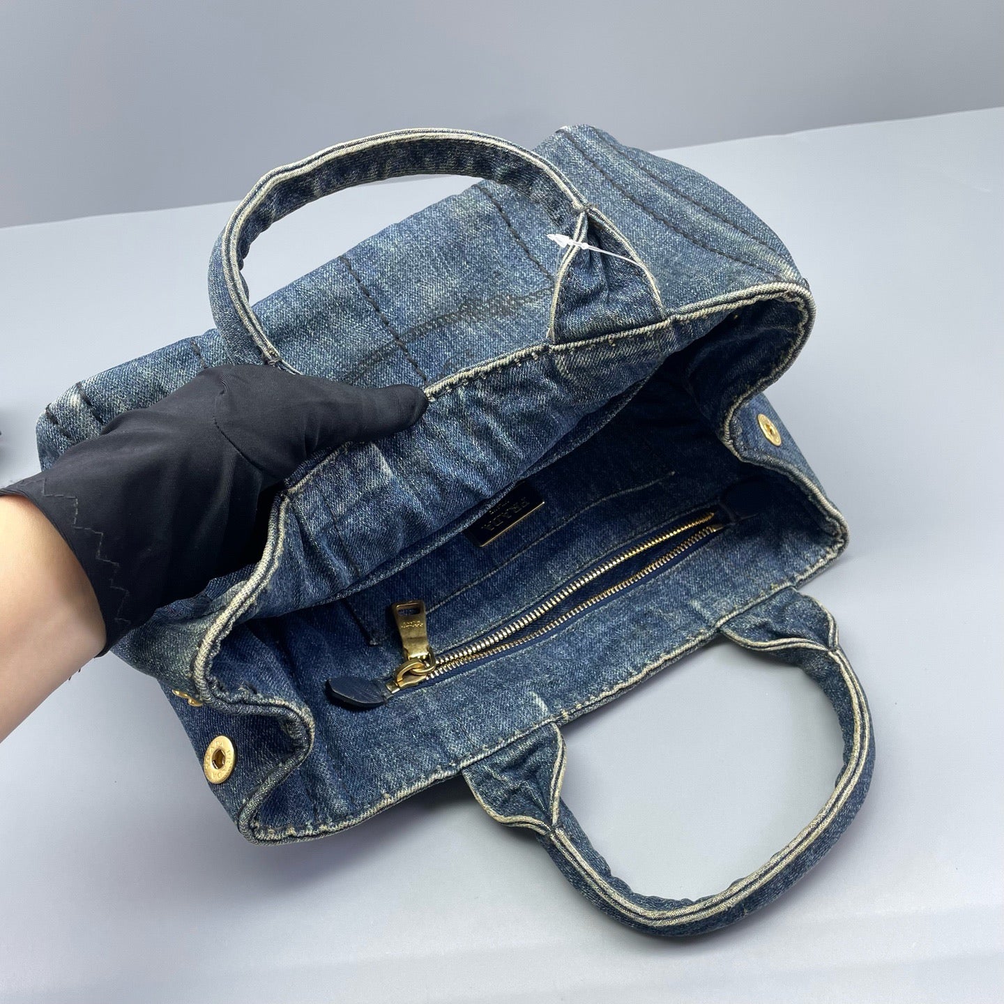 Prada - Denim Tote - Denim - Blue - (medium)