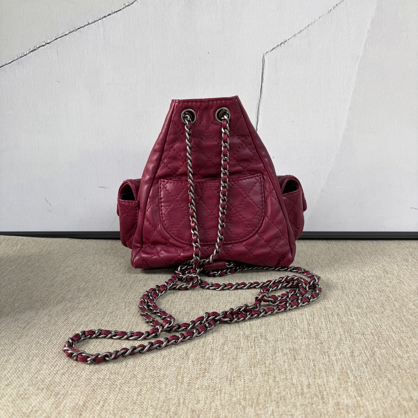 Chanel - Mini Frog Backpack - Calfskin leather - Purple - (mini)