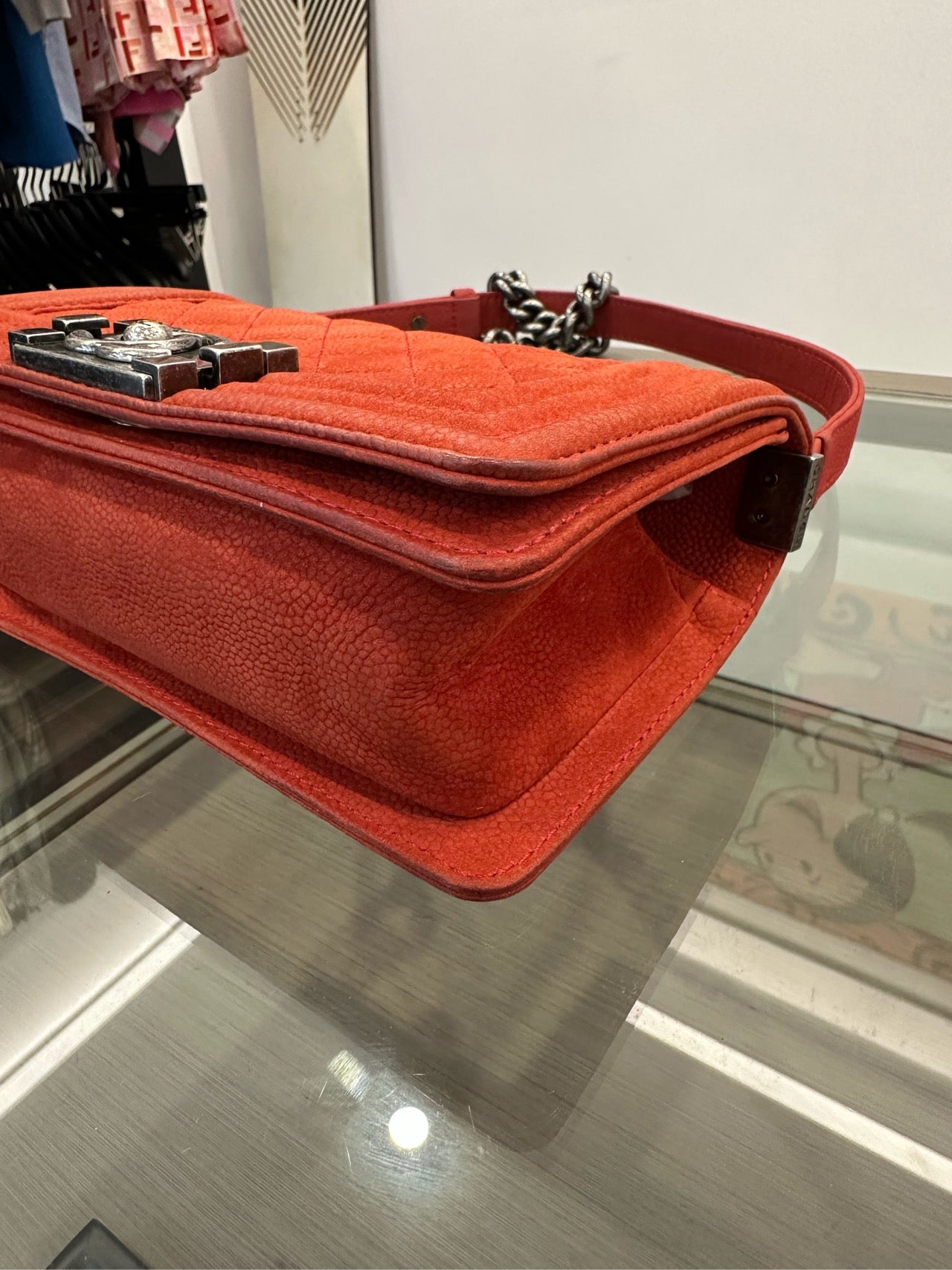 Chanel - Le Boy Small - Grained calfskin leather - Red - (small)
