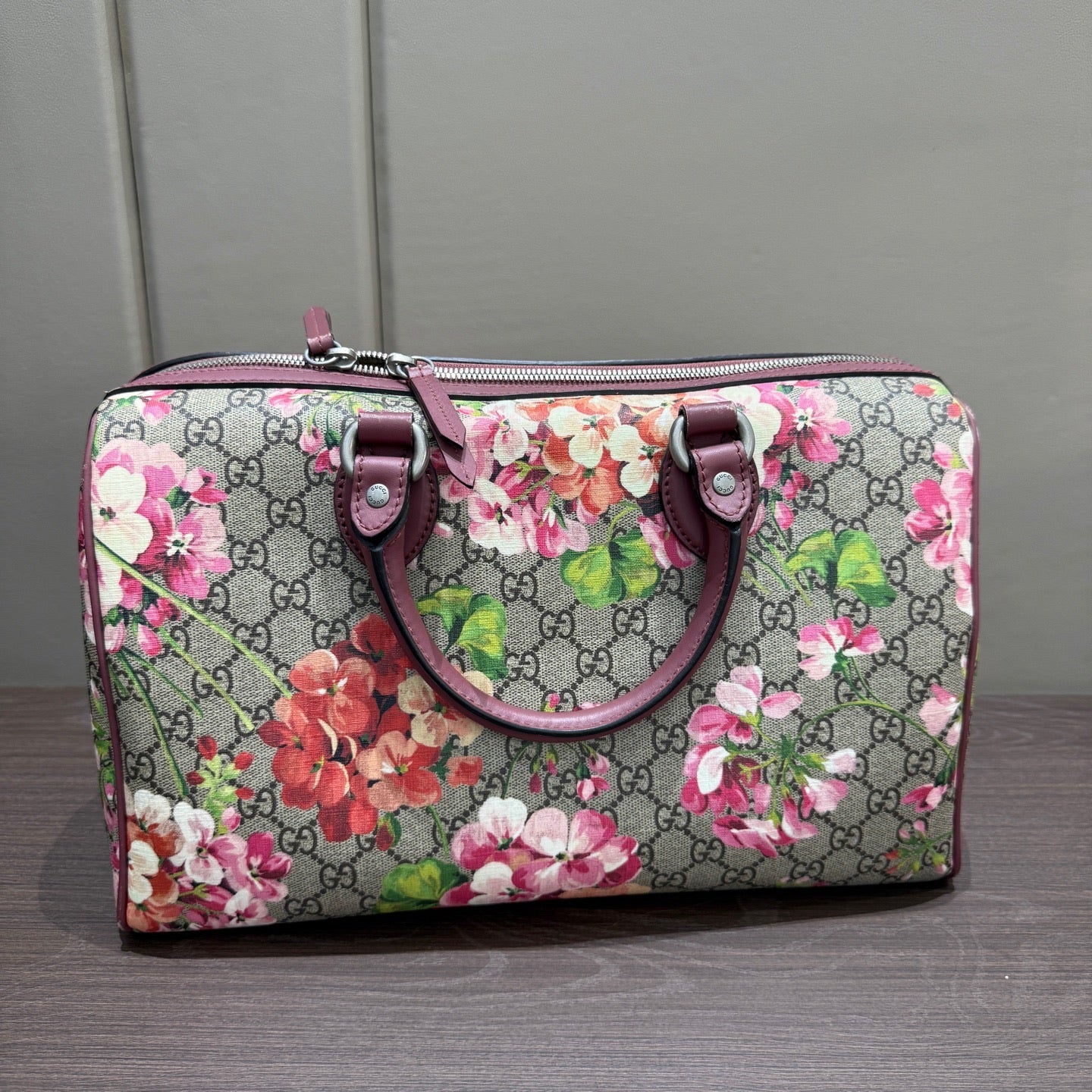Gucci - GG Blooms Boston Bag - Coated canvas with leather trim - Multicolour - (Medium)