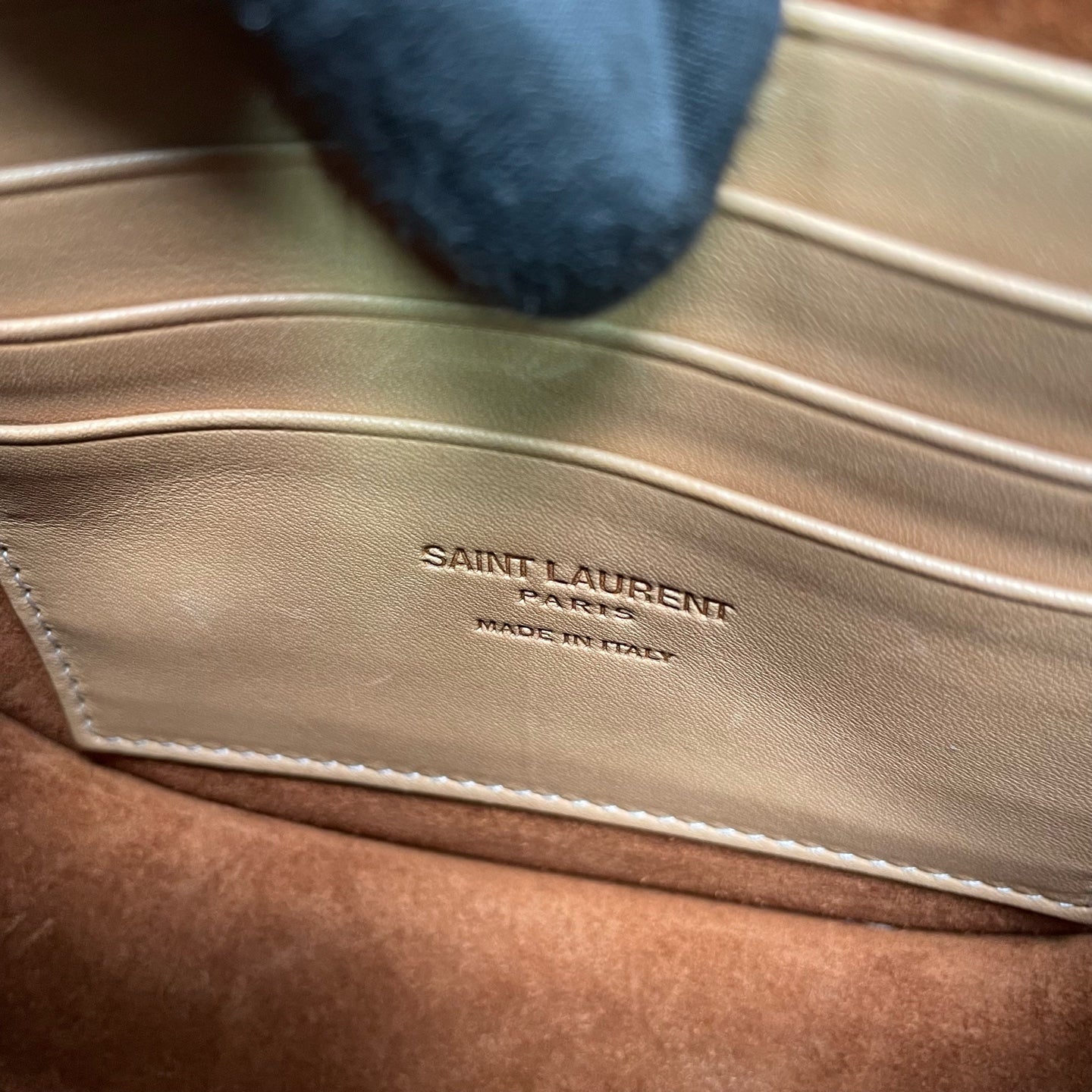 Saint Laurent - Kaia Mini Saddle Bag - Smooth calfskin leather - Camel - (mini)