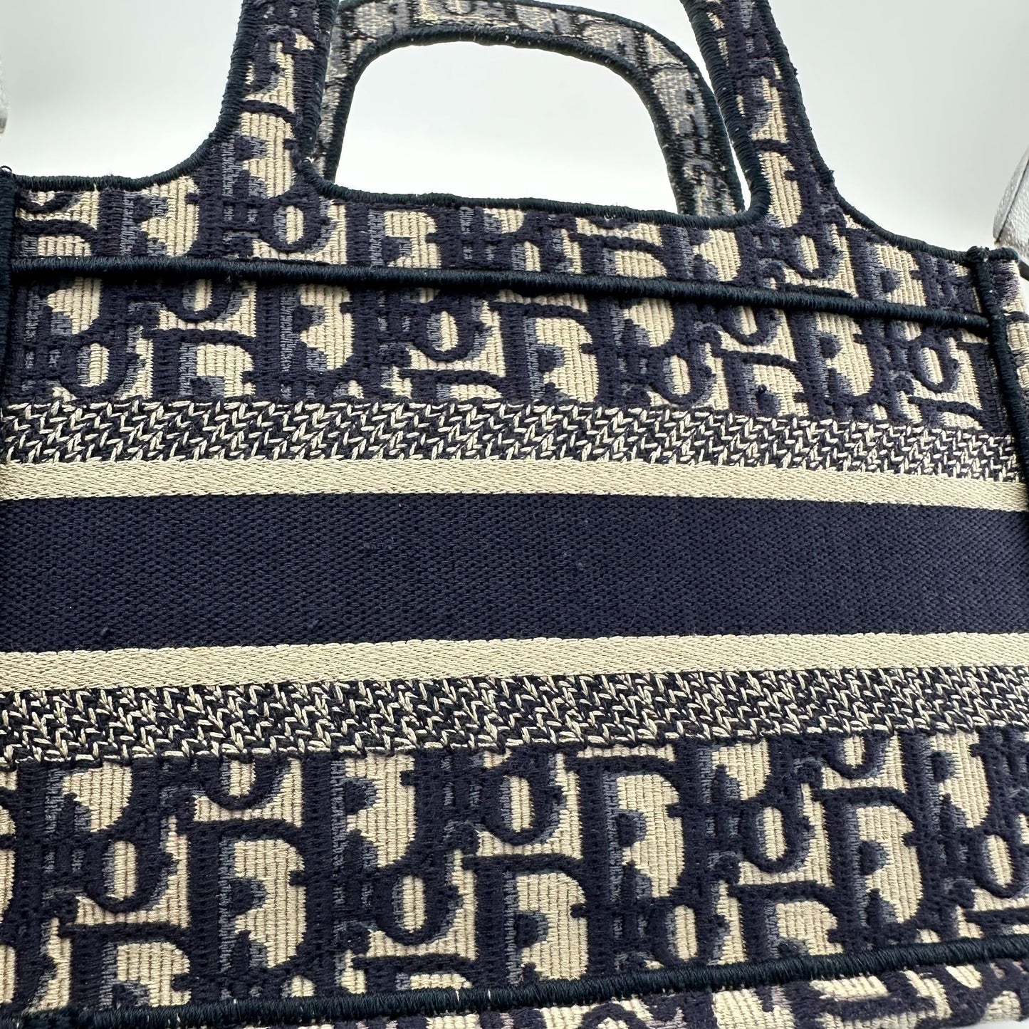 Dior - Book Tote Mini - Embroidered Canvas - Blue - (mini)