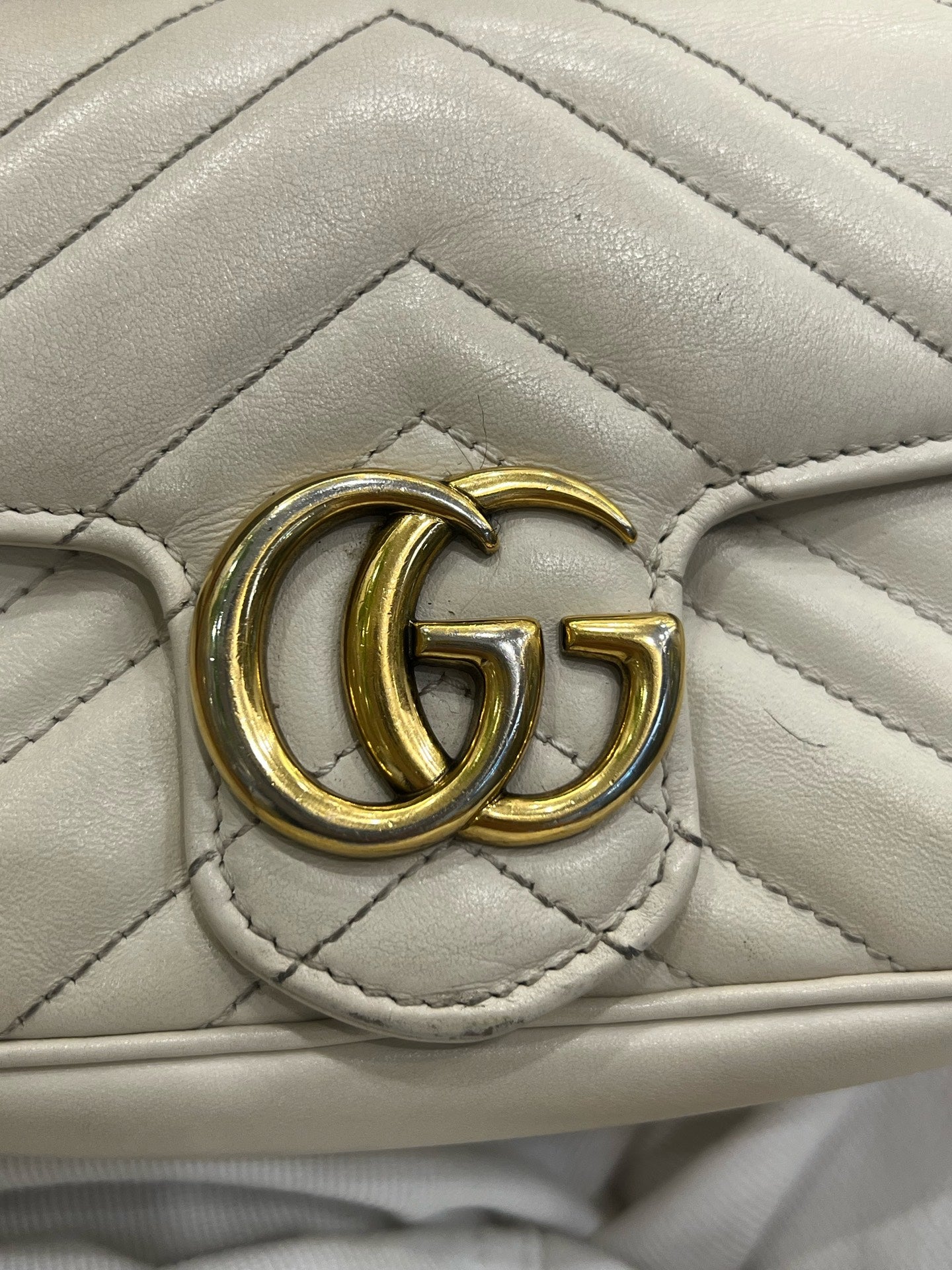 Gucci - Marmont Mini Chain Bag - Leather - White - (mini)