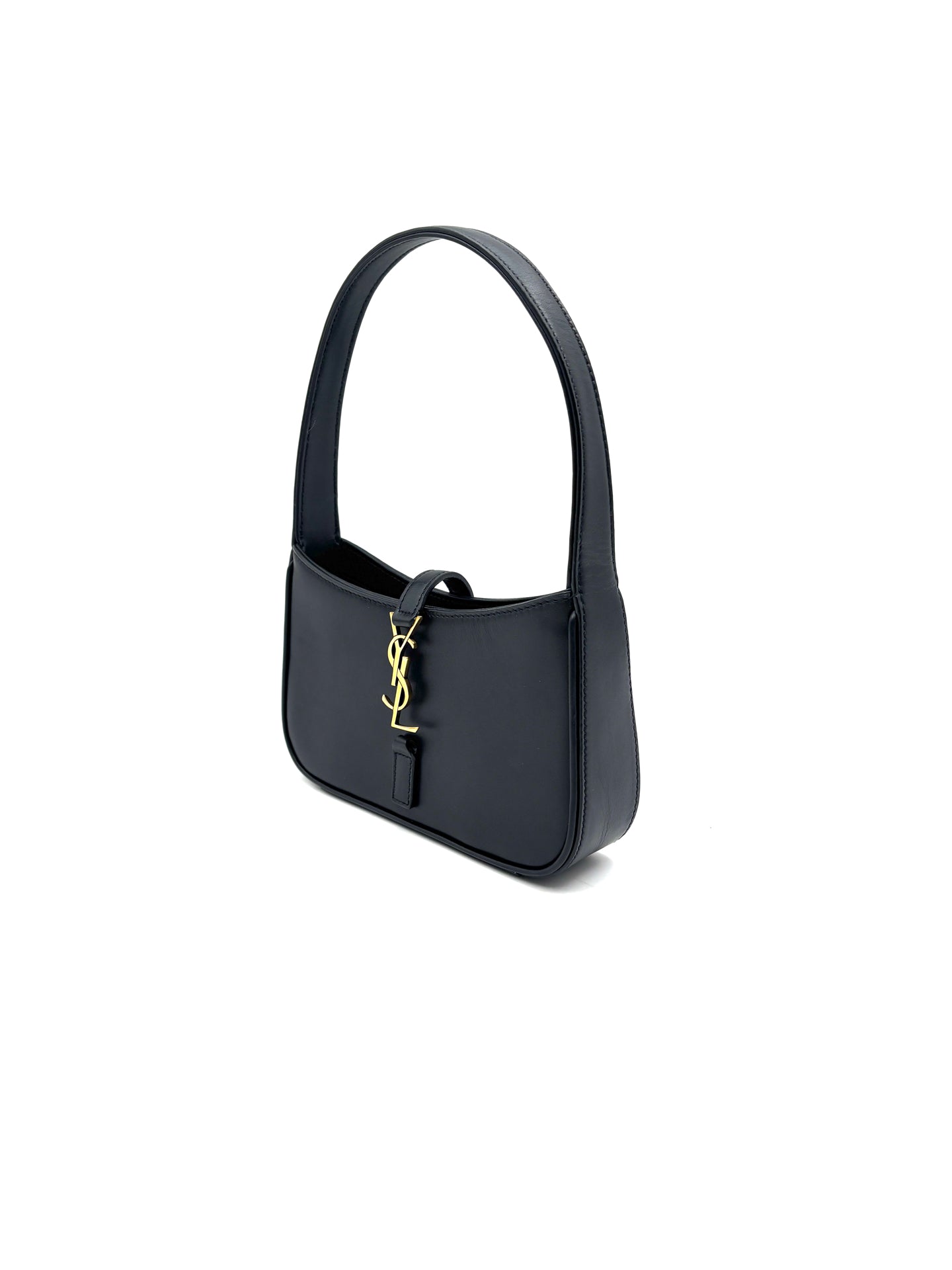 Saint Laurent - LE 5 À 7 Hobo Bag - Patent leather - Black - (mini)