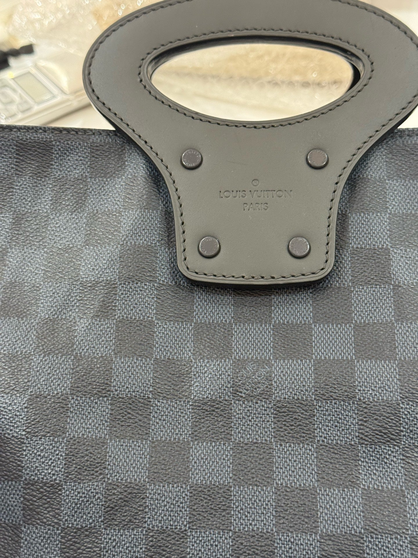 Louis Vuitton - Damier Graphite Music Score Tote Bag - Coated canvas with leather trim - Grey - (Large)