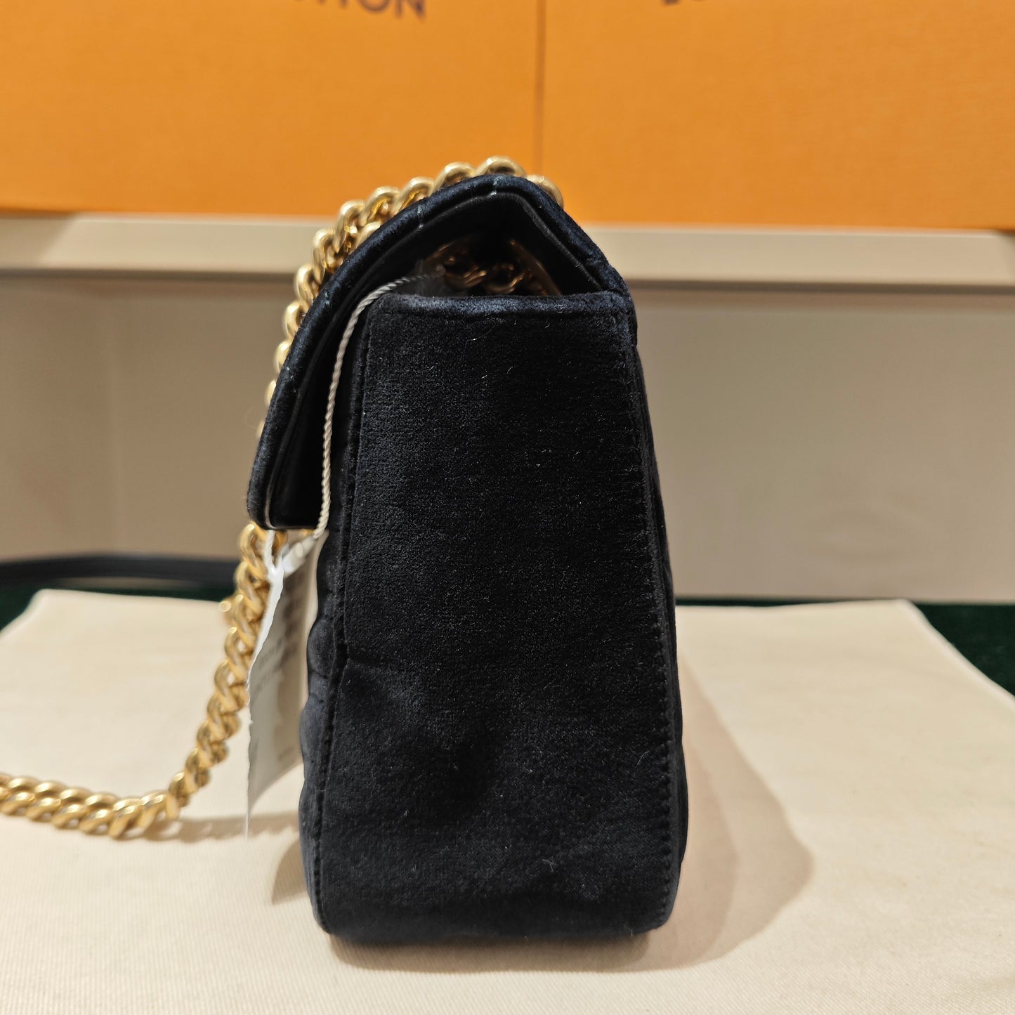 Gucci - GG Marmont Matelassé Shoulder Bag - Velvet - Black - (Medium)