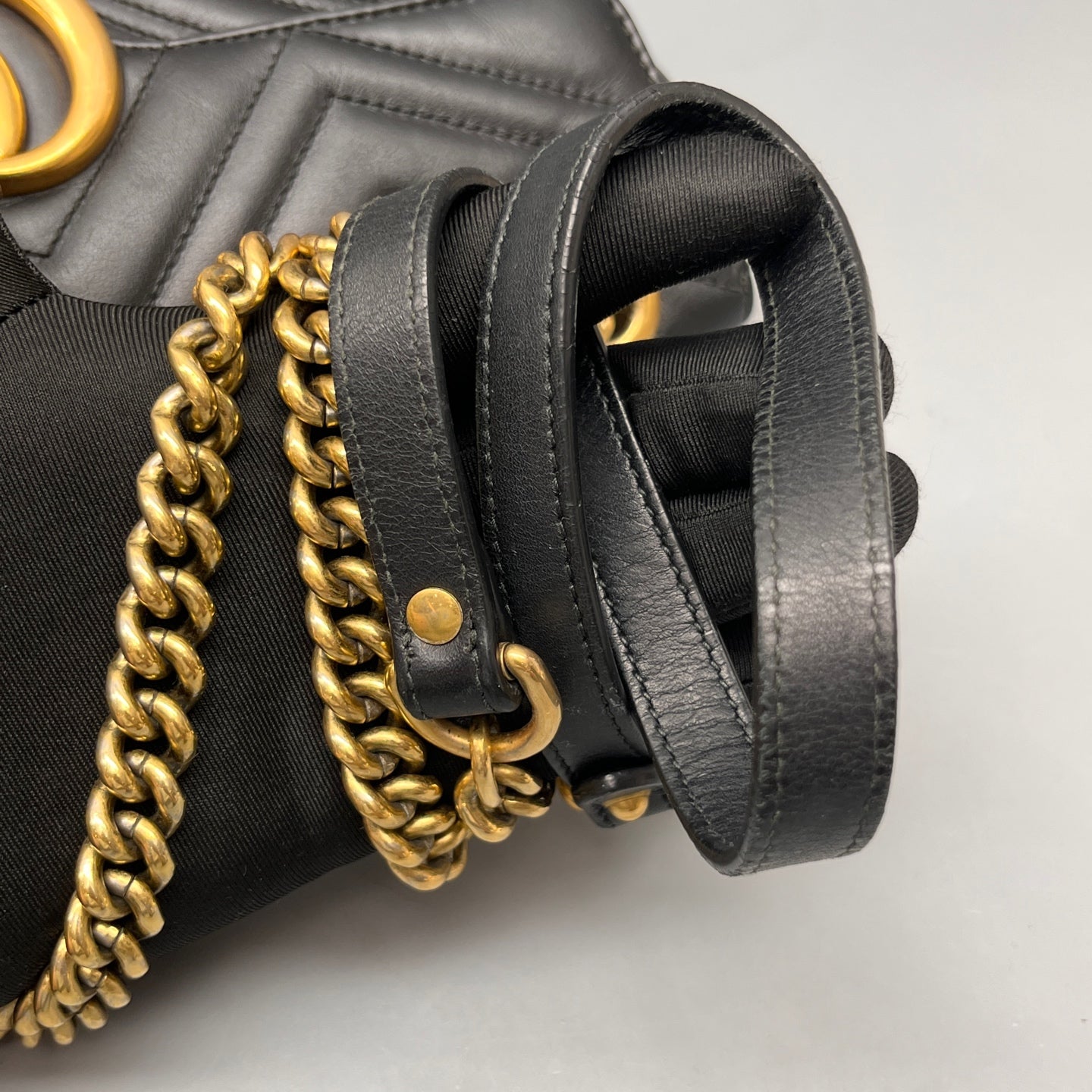 Gucci - GG Marmont Matelassé Shoulder Bag - Leather - Black - (Medium)
