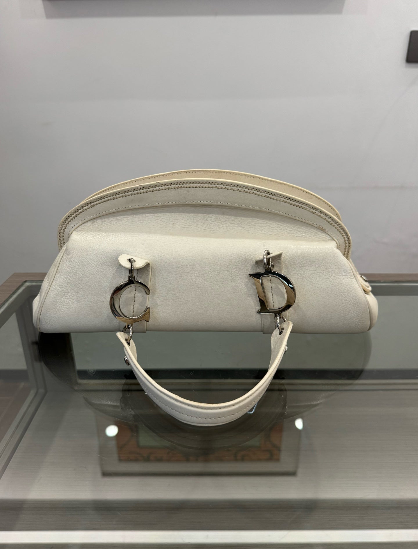 Dior - Detective Bag - Grained leather - White - (Medium)