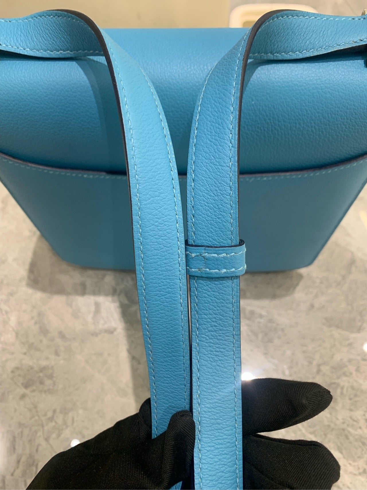 Hermès - Roulis Flap Bag - Evercolor leather - Blue - (Small)
