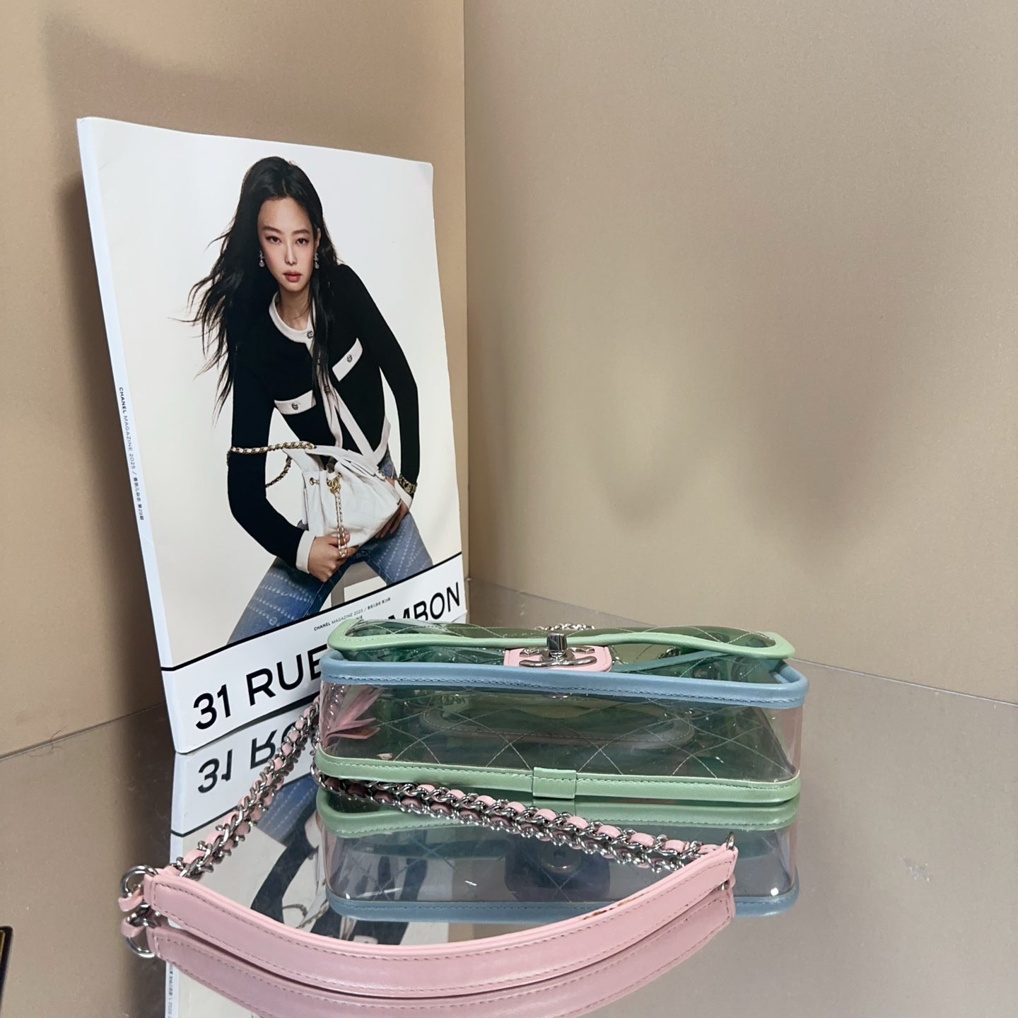 Chanel - Classic Flap PVC Chain Bag - PVC with leather trim - Multicolour - (mini)
