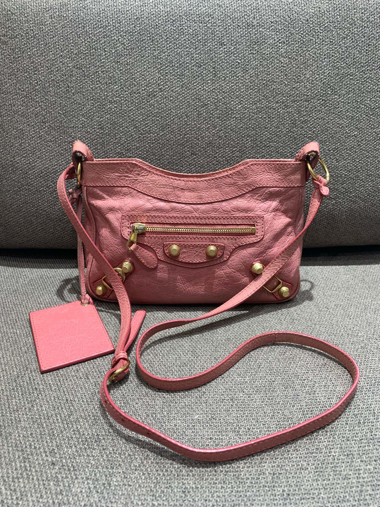 Balenciaga - City Mini - Distressed lambskin leather - Pink - (mini)