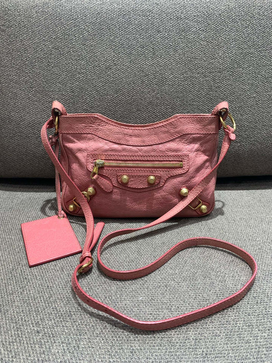Balenciaga - City Mini - Distressed lambskin leather - Pink - (mini)