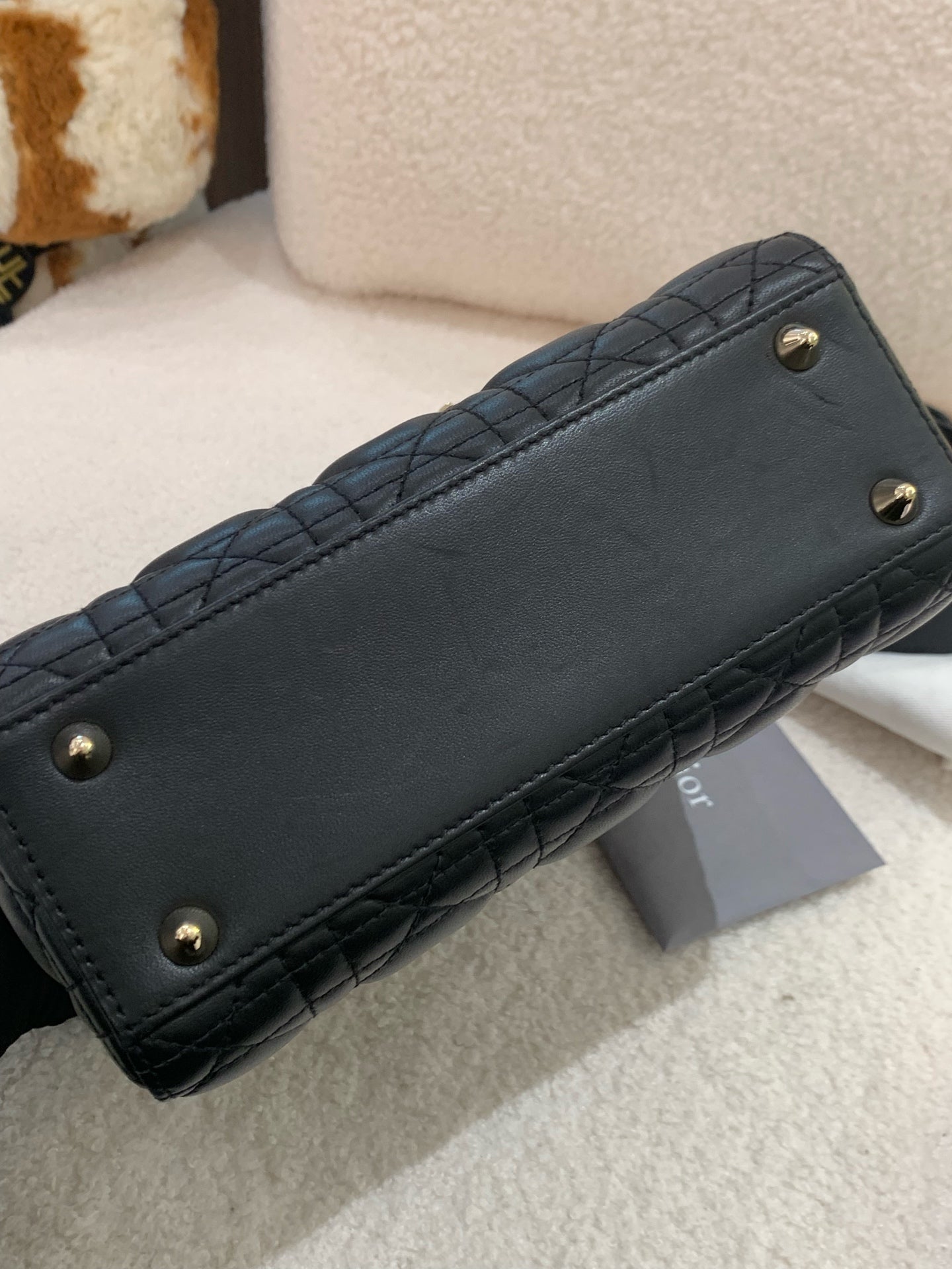 Dior - Lady Dior Small - Lambskin leather - Black - (Small)