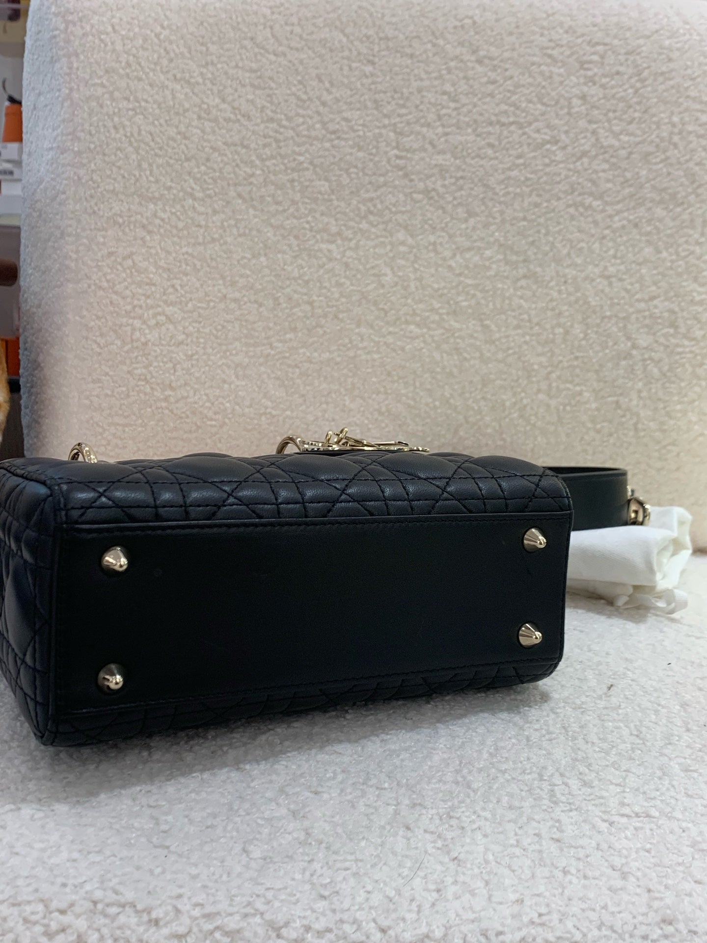 Dior - Lady Dior Small - Lambskin leather - Black - (Small)