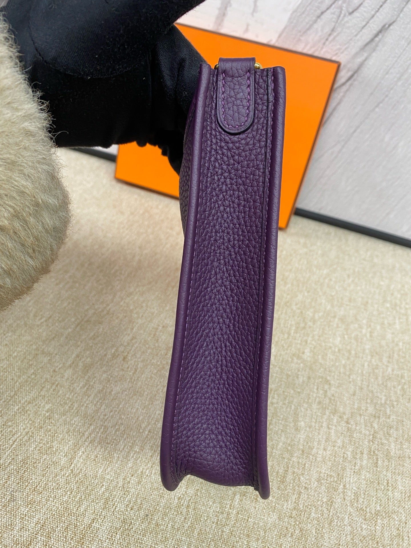 Hermes - Evelyne 16 Amazone mini - Taurillon Clemence leather - Blackcurrant Purple (Cassis) - (mini)
