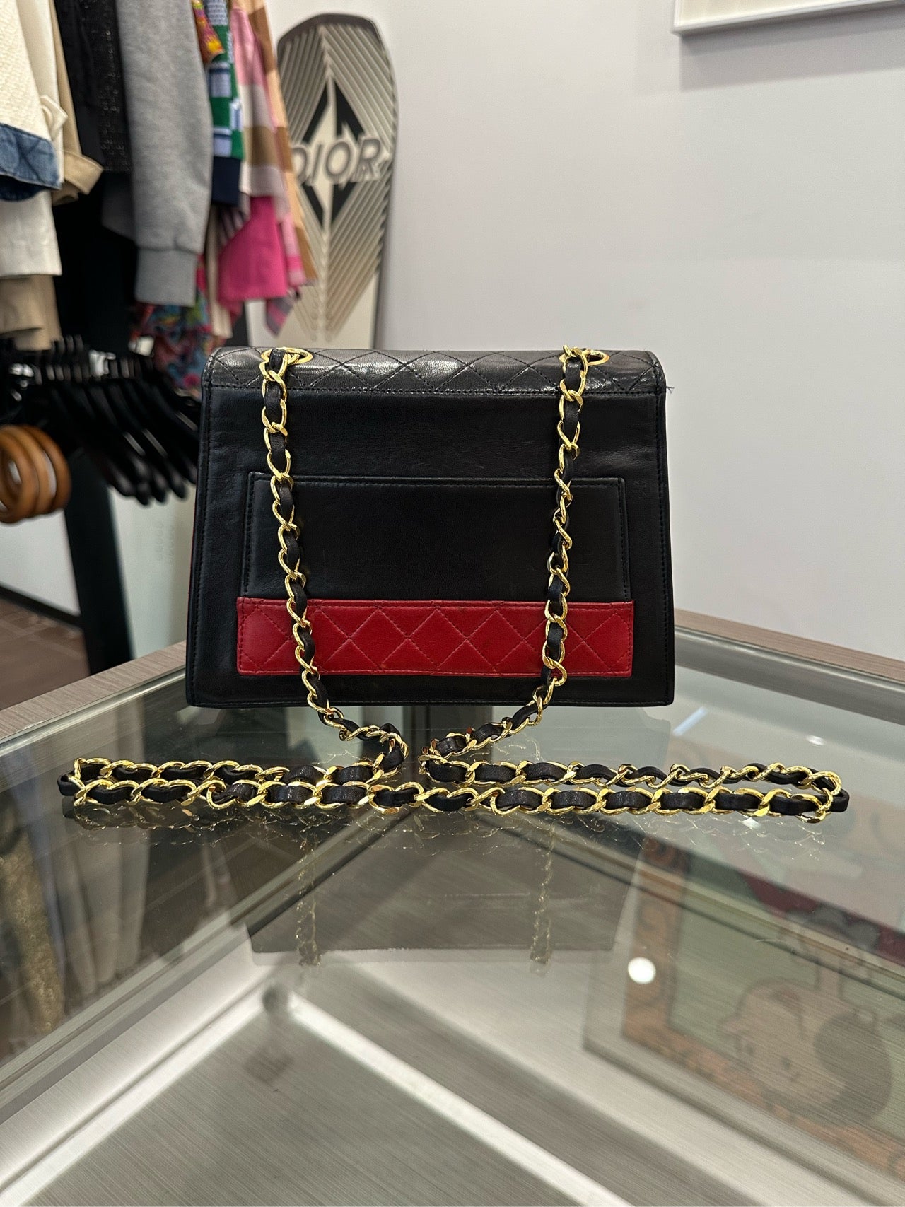 Chanel - Artist Collaboration History Badge Trapezoid Flap Bag - Leather - Black - (mini)
