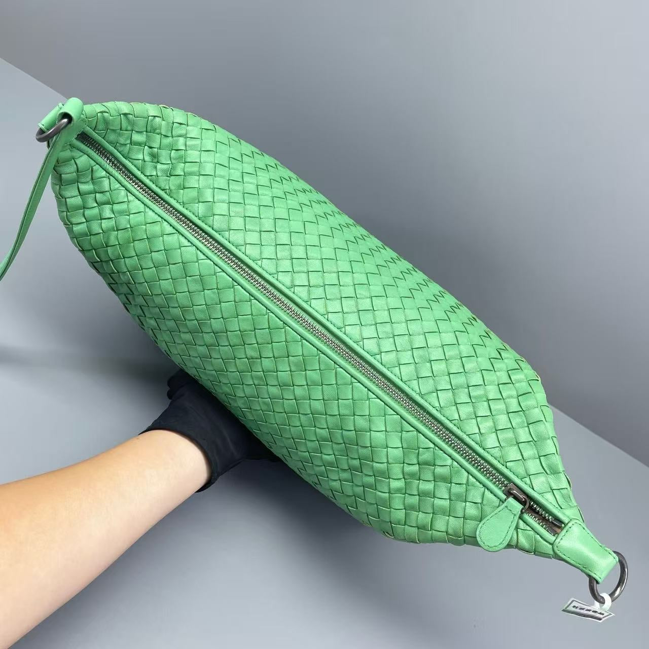 Bottega Veneta - Intrecciato Lunchbox Bag - Lambskin leather - Green - (medium)