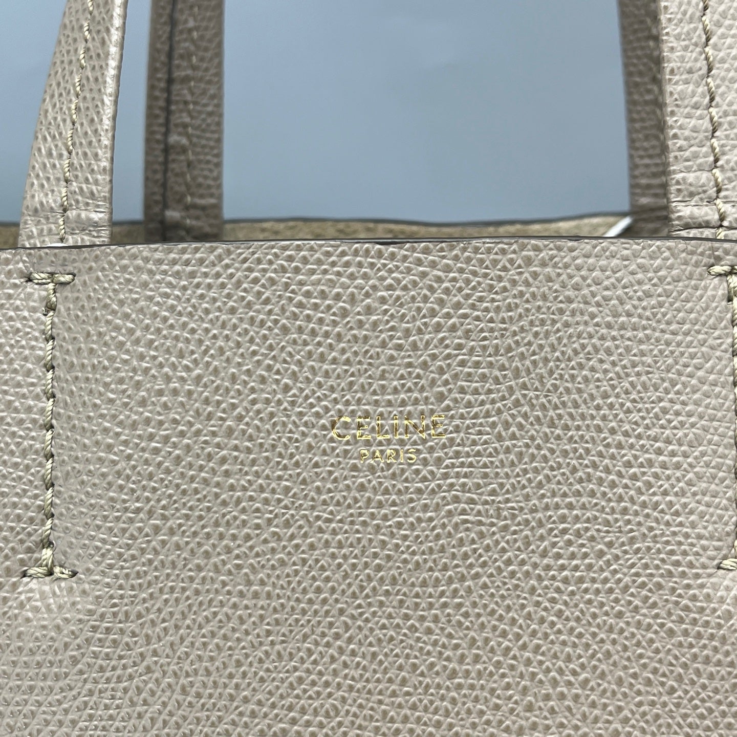 Celine - Bucket Tote Bag - Grained calfskin leather - Grey - (medium)