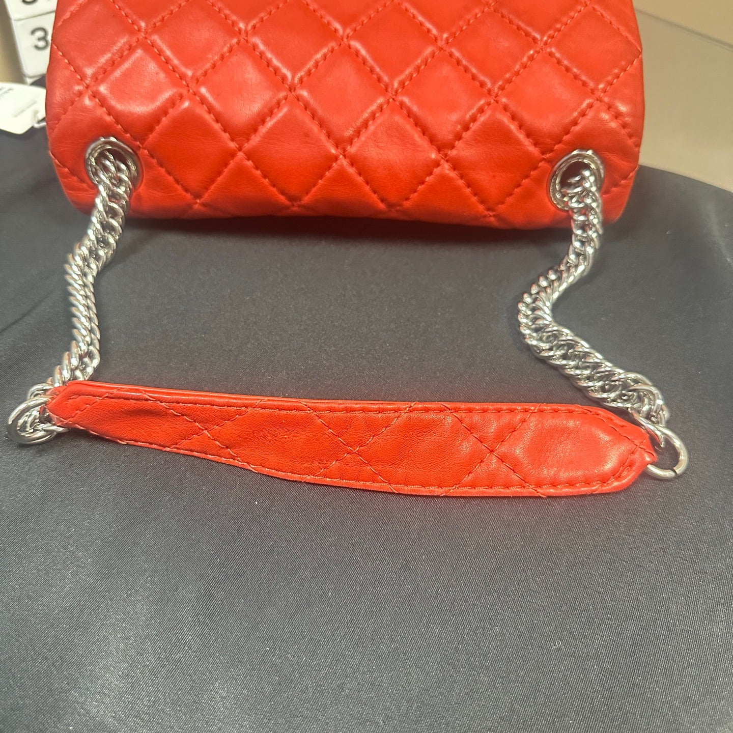 Chanel - Seasonal Large Logo Flap Bag - Lambskin leather - Red - (Medium)