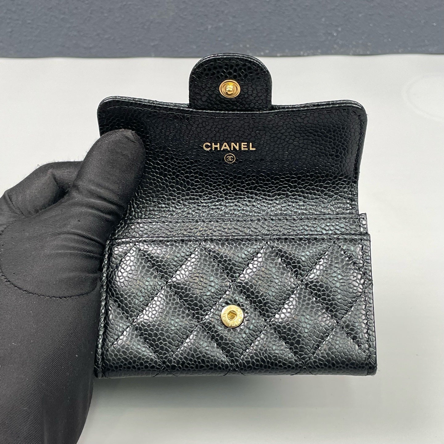 Chanel - Classic Flap Coin Purse - Caviar leather - Black - (mini)
