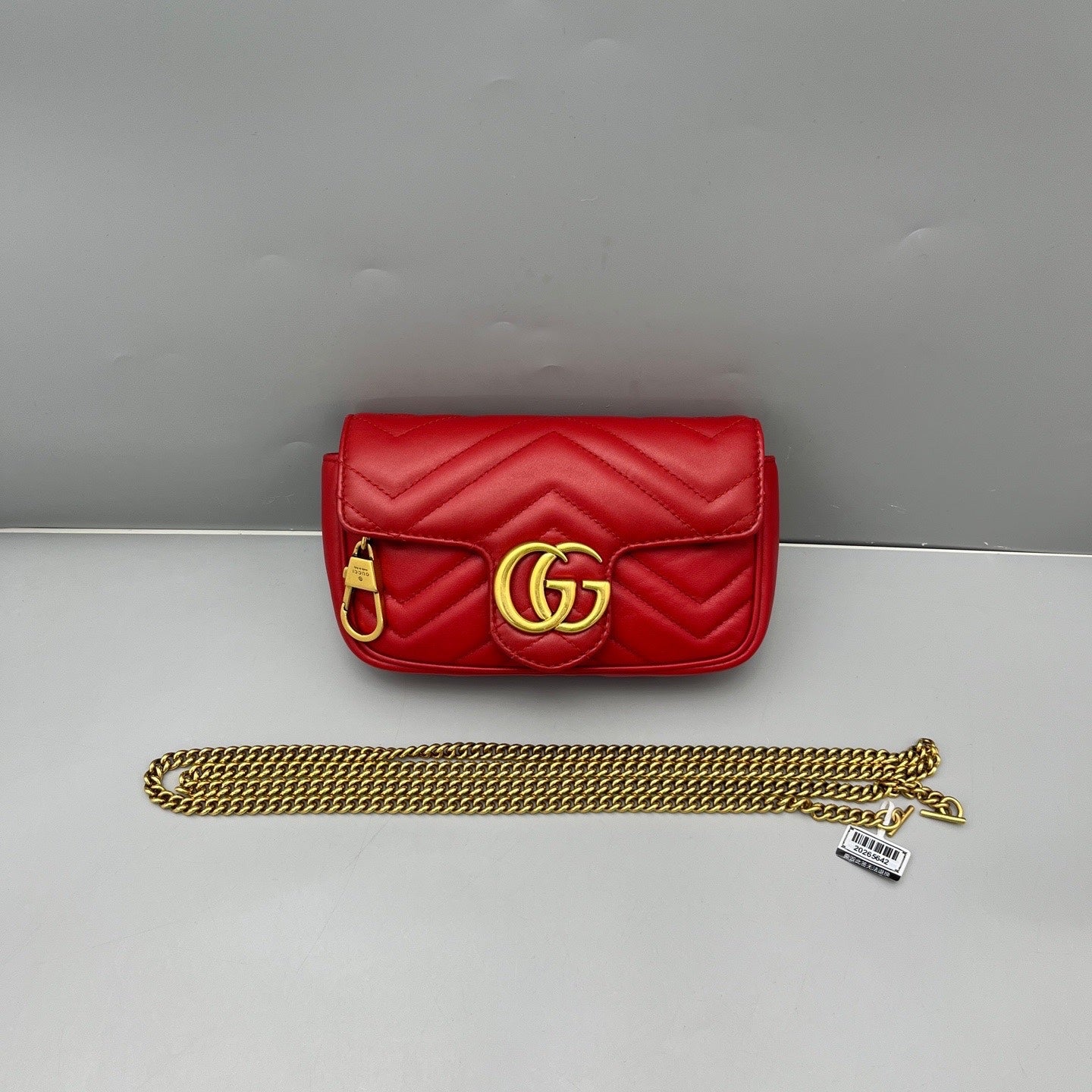 Gucci - Marmont Super Mini Bag - Leather - Red - (mini)