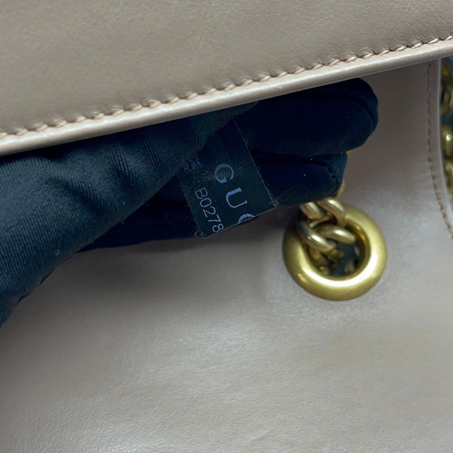 Gucci - GG Marmont Matelassé Small Shoulder Bag - Leather - Beige - (small)