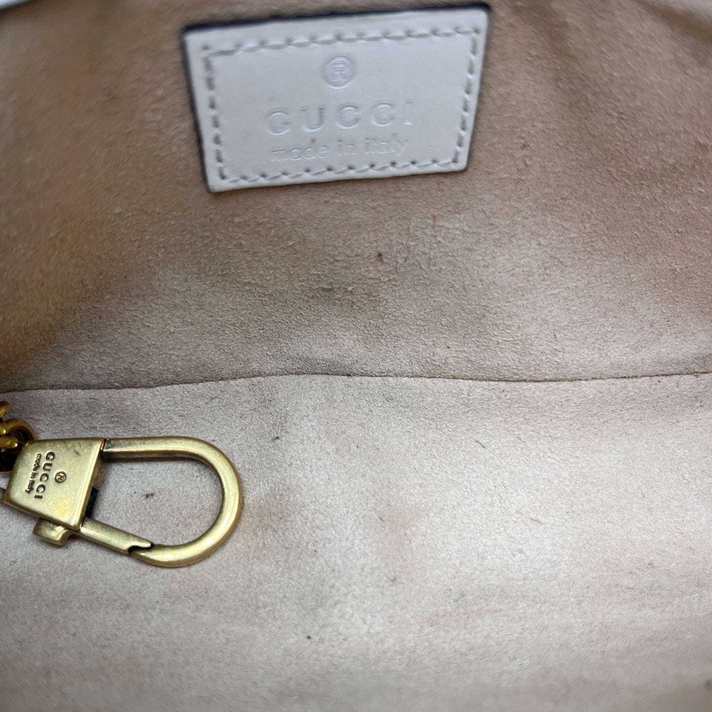 Gucci - GG Marmont Mini Chain Bag - Matelassé leather - White - (mini)