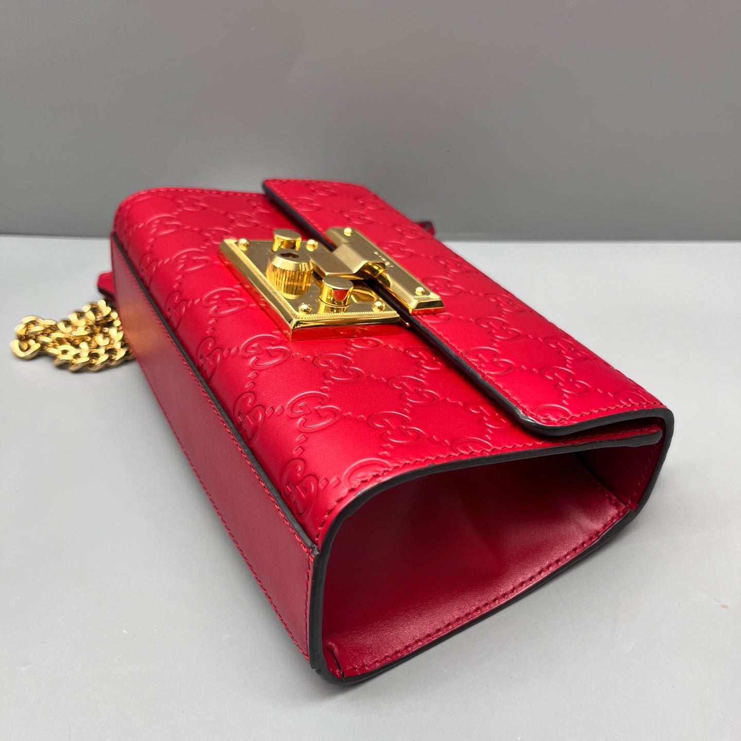 Gucci - Padlock Chain Bag - Leather - Red - (mini)