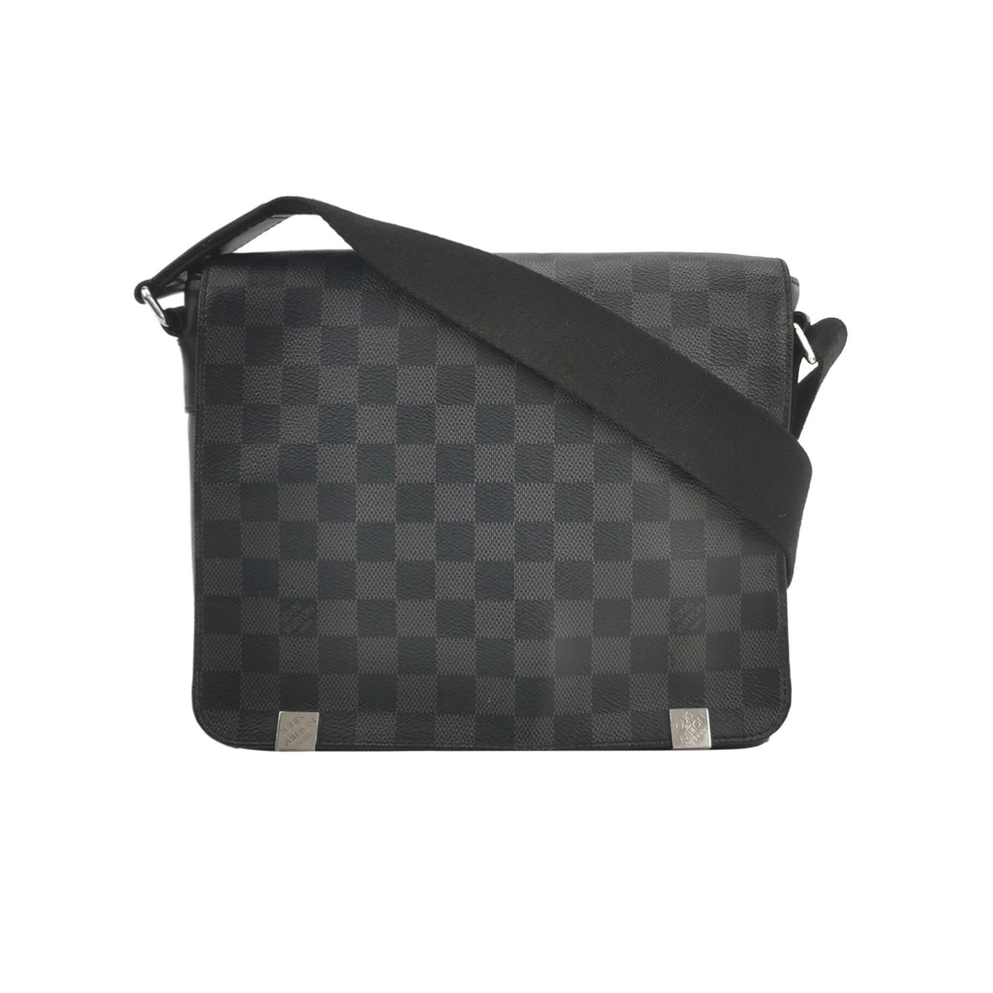 Louis Vuitton - District PM Messenger Bag - Damier Graphite canvas with leather trim - Grey - (small)