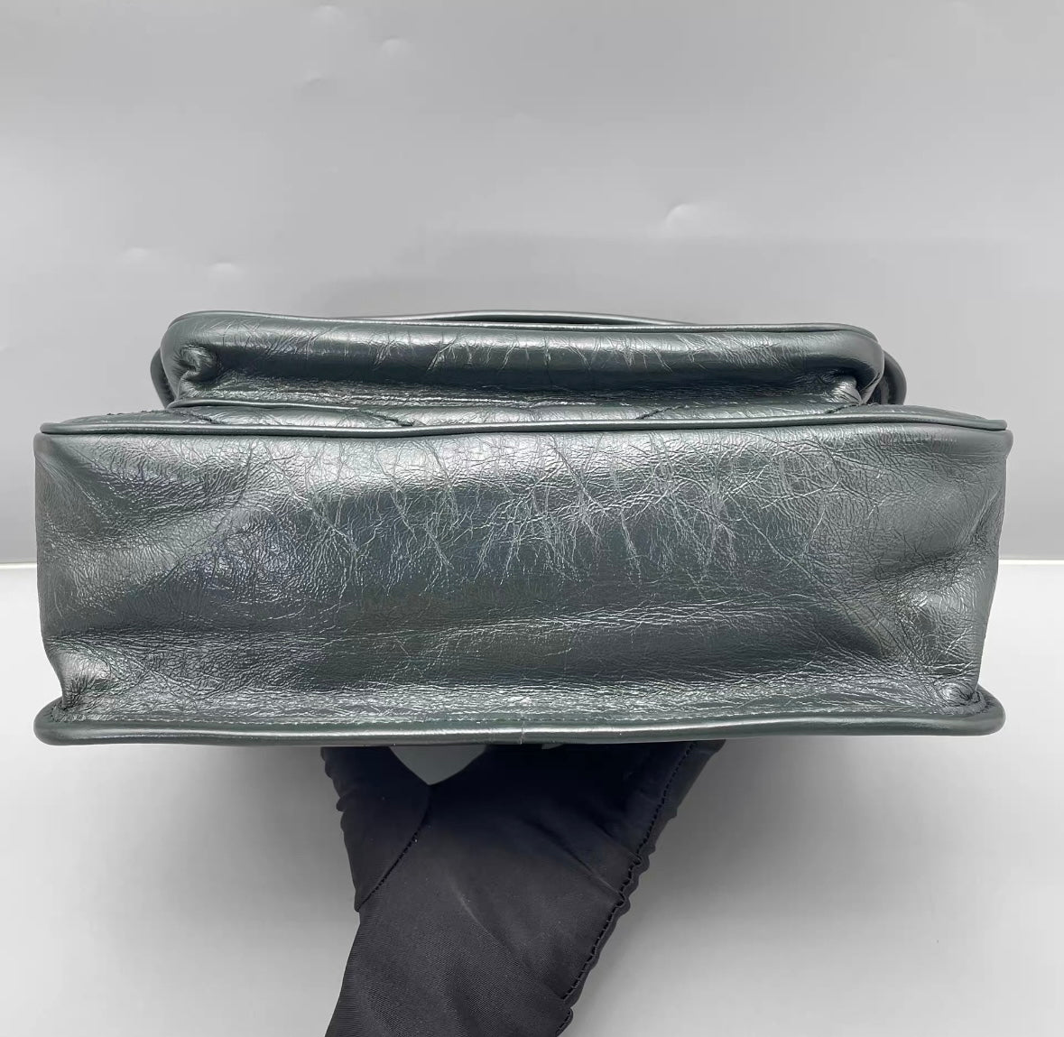 Saint Laurent - Niki Medium - Crinkled calfskin leather - Dark Green - (Medium)