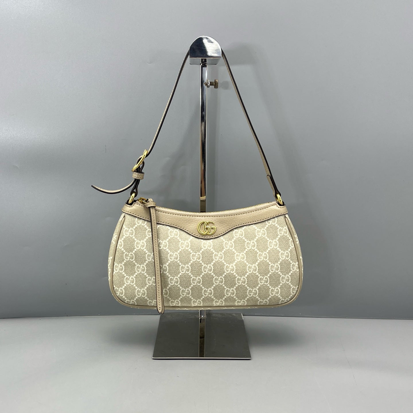 Gucci - Ophidia Shoulder Bag - GG Supreme canvas with leather trim - Beige - (mini)