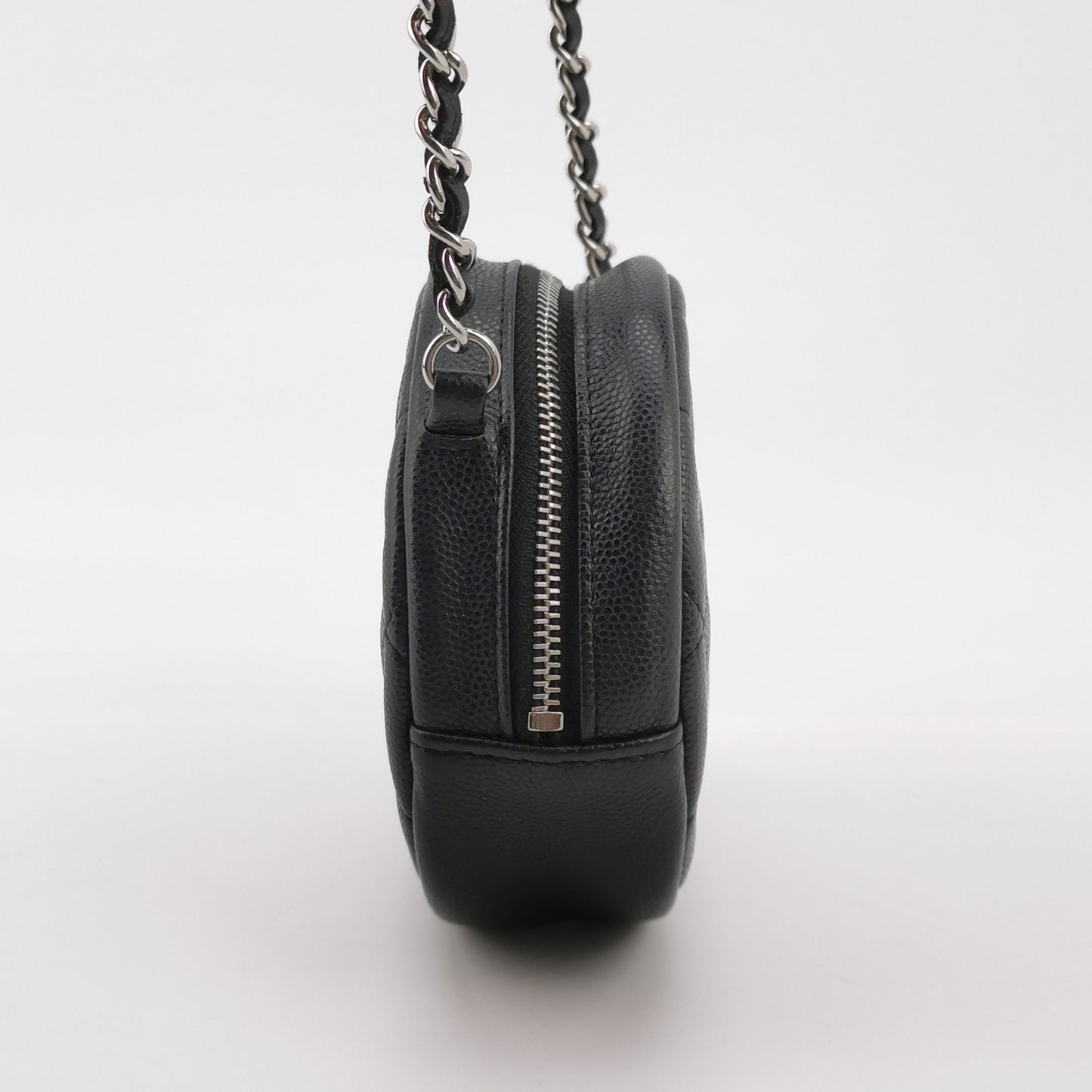 Chanel - 19 Round Mini Bag - Grained calfskin leather - Black - (mini)
